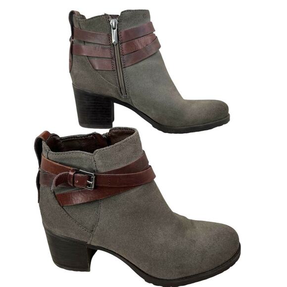 SAM EDELMAN the Hannah Lug Sole Booties in Gray Women's Size 7 - Picture 1 of 15